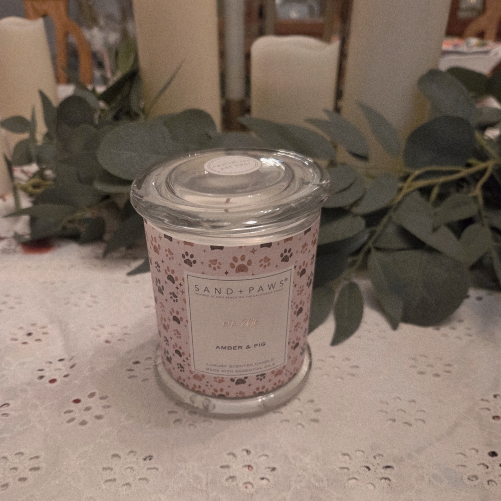 Amber & Fig Candle - Pink